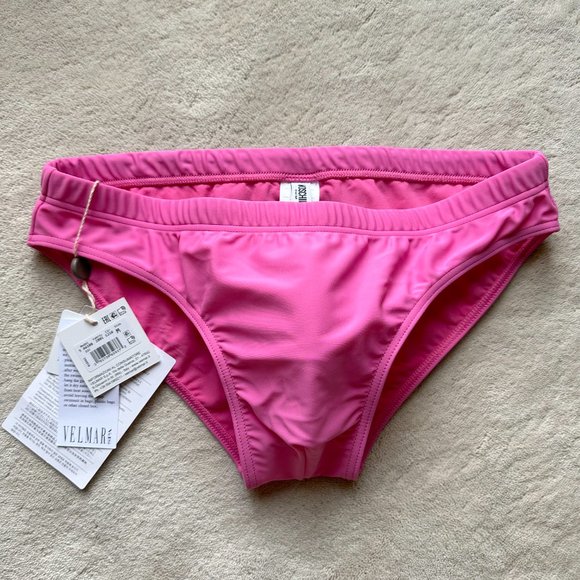 Made in ITALY Authentic MOSCHINO Men's BARBIECORE Logo SWIMSUIT Size M - Picture 4 of 11